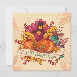 Happy Thanksgiving Holiday Card Feiertagskarte