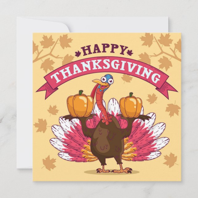 Happy Thanksgiving Holiday Card Feiertagskarte (Vorderseite)