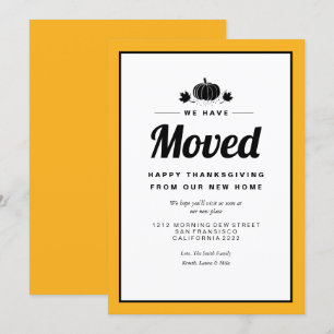 Happy Thanksgiving Holiday Moving Bekanntgabe Einladung
