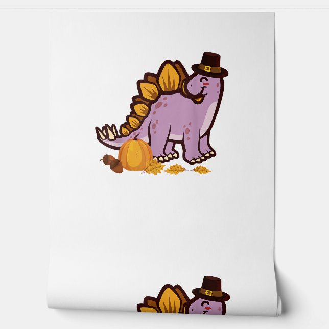 Happy Thanksgiving Holiday Niedlich Stegosaurus Di Tapete (Abrollen)