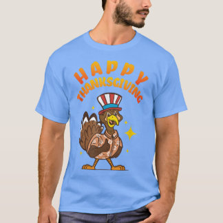 Happy Thanksgiving I Funny Pilgrim Türkei Day Holi T-Shirt