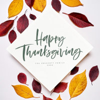 Happy Thanksgiving Jäger grünes Pinselskript