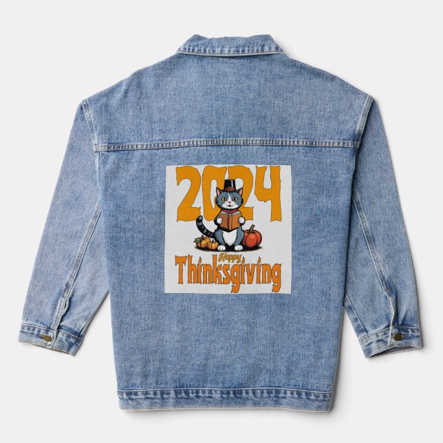Happy Thanksgiving Jeansjacke (Rückseite)