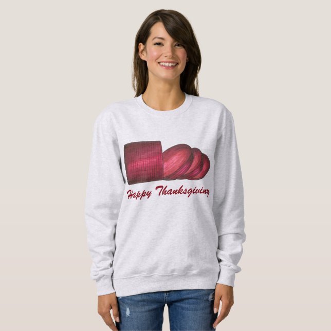 Happy Thanksgiving Jellied Canned Cranberry Sauce Sweatshirt (Vorne ganz)