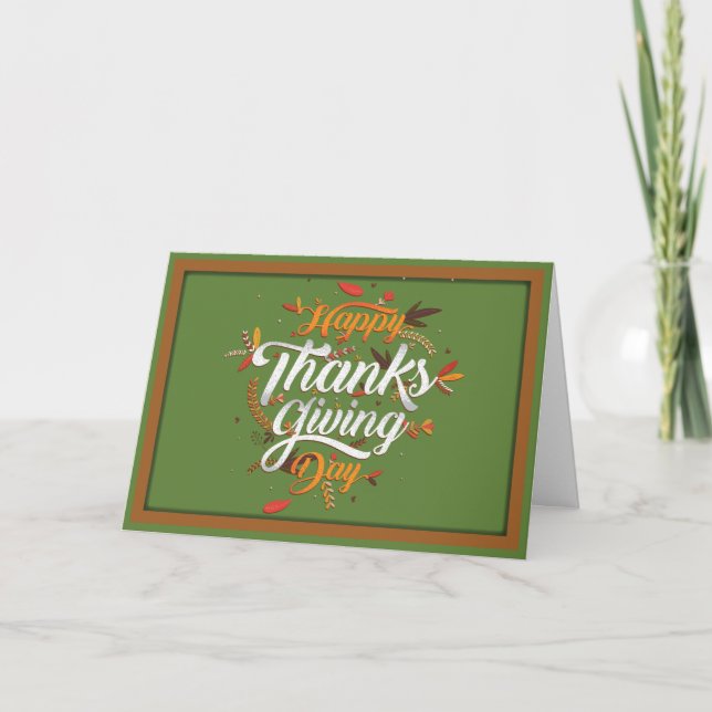 Happy Thanksgiving Karte (Vorderseite)