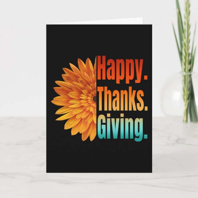 Happy Thanksgiving Karte (Vorderseite)