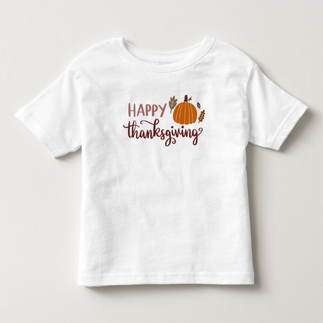 Happy Thanksgiving Kürbis Kleinkind T-shirt (Vorderseite)