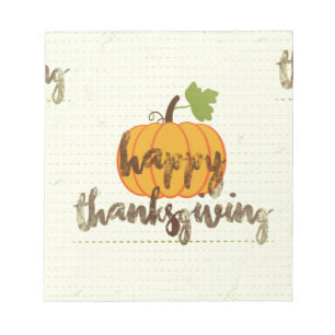 Happy Thanksgiving Kürbis Notizblock
