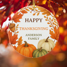 Happy Thanksgiving Kürbisse fallen Blätter