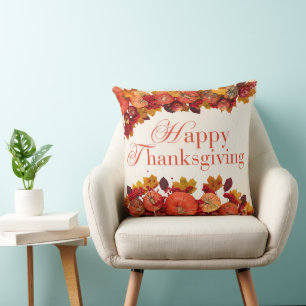 Happy Thanksgiving Large Kissen