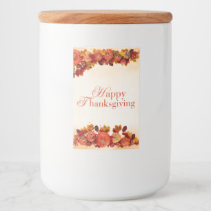 Happy Thanksgiving Lebensmitteletikett