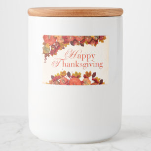 Happy Thanksgiving Lebensmitteletikett