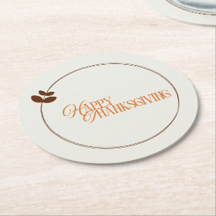 Happy Thanksgiving-Lesekreis Runder Pappuntersetzer