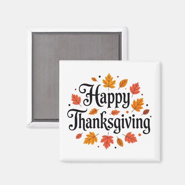 Happy Thanksgiving Magnet (Vorderseite/Rückseite)