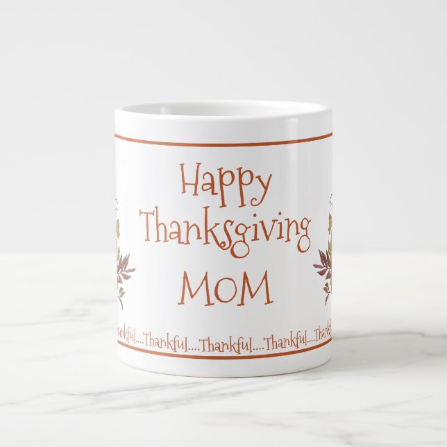 Happy Thanksgiving-MAMA Jumbo-Tasse (Vorderseite)