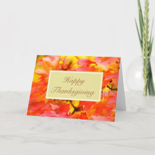 Happy Thanksgiving mit Herbstlauben benutzerdefini Feiertagskarte