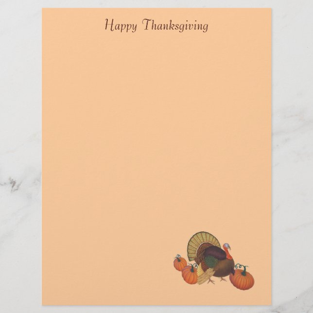 Happy Thanksgiving mit Türkischem Letterhead (Vorderseite)