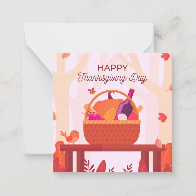 Happy Thanksgiving Mitteilungskarte (Vorderseite)