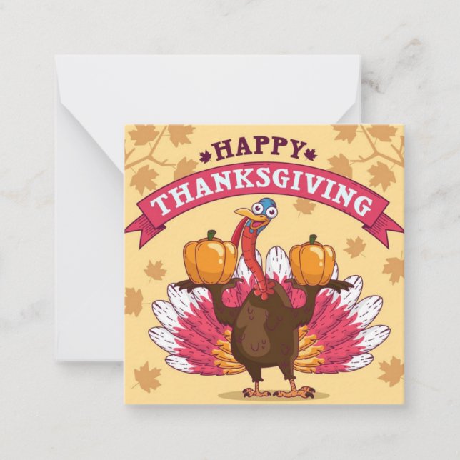 Happy Thanksgiving Mitteilungskarte (Vorderseite)