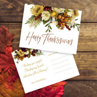 Happy Thanksgiving Moderner Herbst Blumen Erntedan