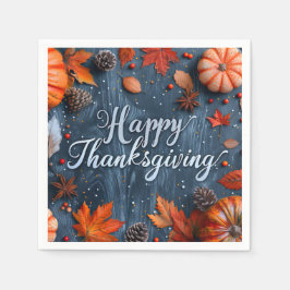 Happy Thanksgiving Napkins Serviette