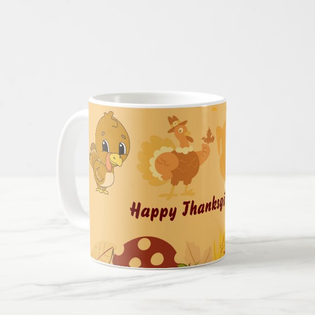 Happy Thanksgiving New Design 2024 Kaffeetasse (Vorderseite Links)
