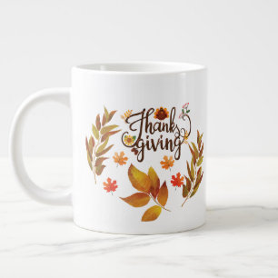 Happy Thanksgiving Niedlich Türkei Jumbo-Tasse