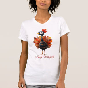 Happy Thanksgiving Niedliche farbige Baby Türkei F T-Shirt