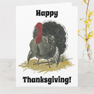 Happy Thanksgiving Niedlichen Cartoon Türkei Karte
