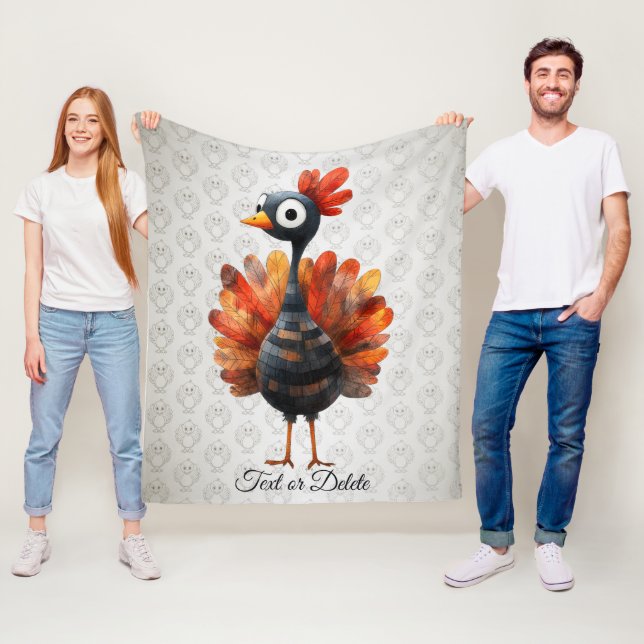 Happy Thanksgiving Niedliches farbiges Baby Türkei Fleecedecke (Beispiel)