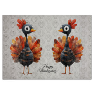 Happy Thanksgiving Niedliches farbiges Baby Türkei Schneidebrett