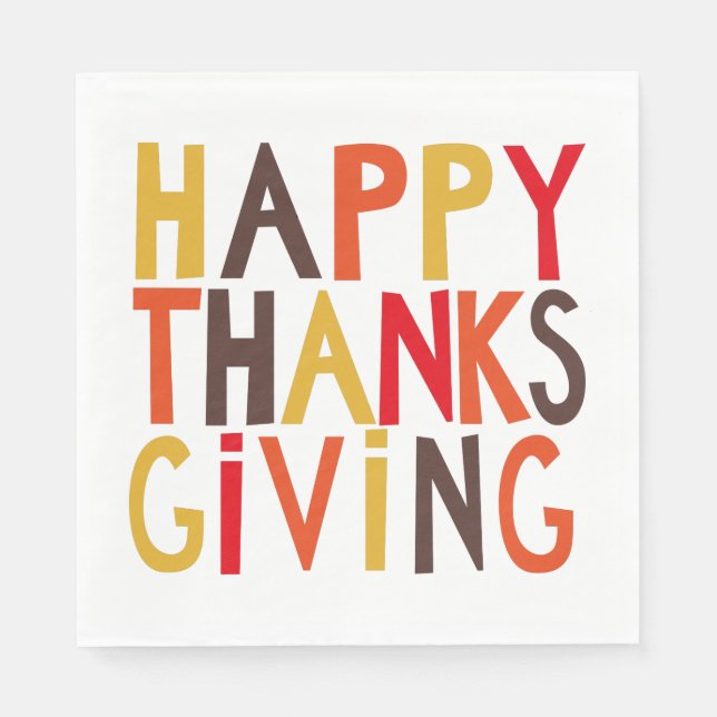 Happy Thanksgiving! Paper Cup Serviette (Vorderseite)