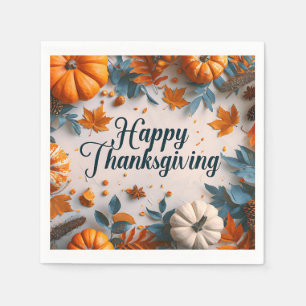 Happy Thanksgiving Paper Napkin Serviette