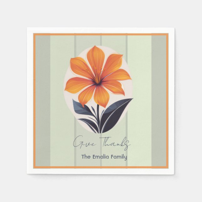 Happy Thanksgiving Paper Serviette (Vorderseite)