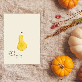 Happy Thanksgiving Pear Grußkarte herunterladen Feiertagskarte