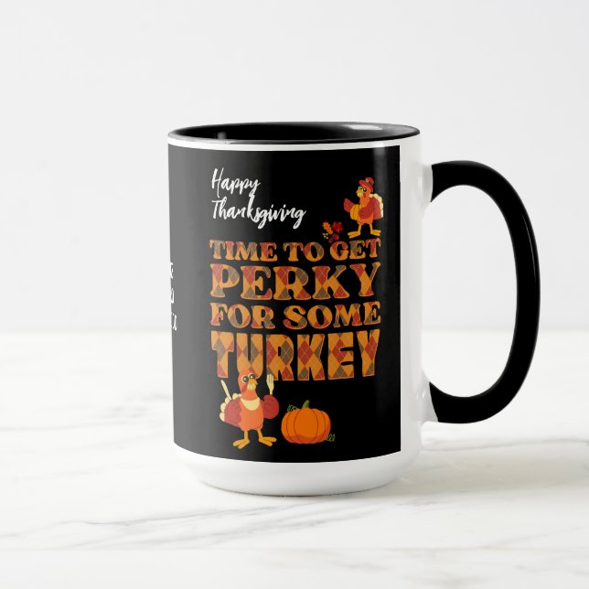 Happy Thanksgiving PERKY FÜR DIE TÜRKEI Christlich Tasse (Rechts)