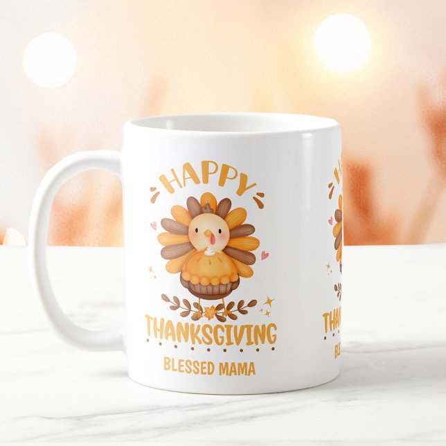Happy Thanksgiving Personalisiert Kaffeetasse (Happy Thanksgiving Personalized Coffee Mug)