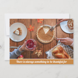 Happy Thanksgiving Pie Funny Typografy Flat Feiertagskarte