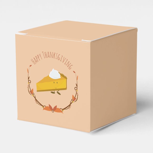 Happy Thanksgiving Pie Slice | Favor Box Geschenkschachtel (Vorderseite)