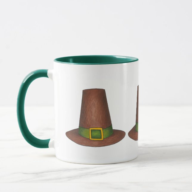 Happy Thanksgiving Pilgrim Puritan Hat Türkei Day Tasse (Links)