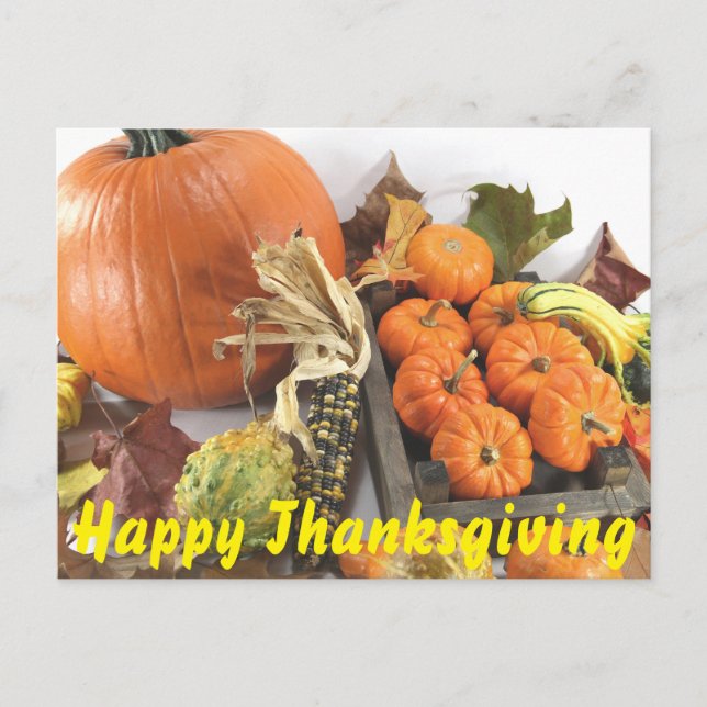 Happy Thanksgiving Postcard Feiertagspostkarte (Vorderseite)