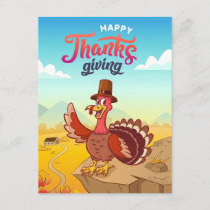 Happy Thanksgiving Postcard Postkarte