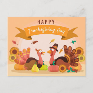 Happy Thanksgiving Postcard Postkarte