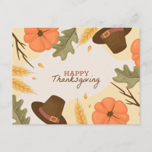 Happy Thanksgiving Postcard Postkarte