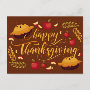 Happy Thanksgiving Postcard Postkarte