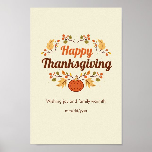 Happy Thanksgiving Poster (Vorne)