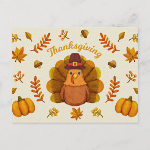 Happy Thanksgiving Postkarte