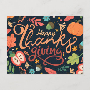 Happy Thanksgiving Postkarte