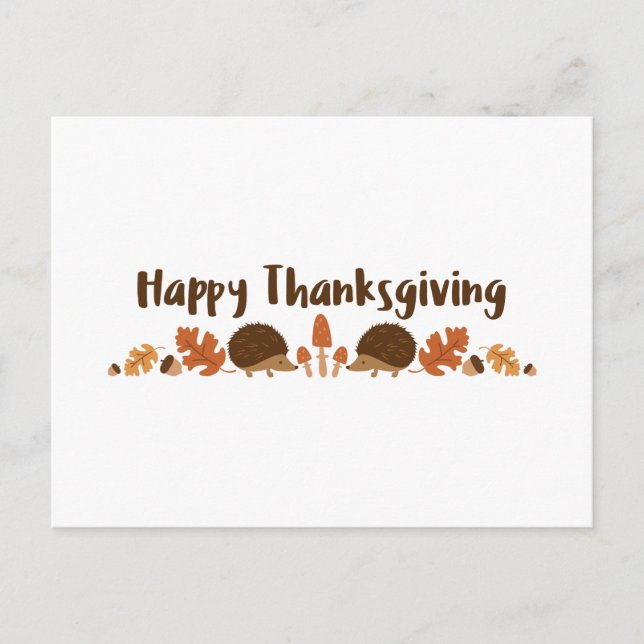 Happy Thanksgiving Postkarte (Vorderseite)