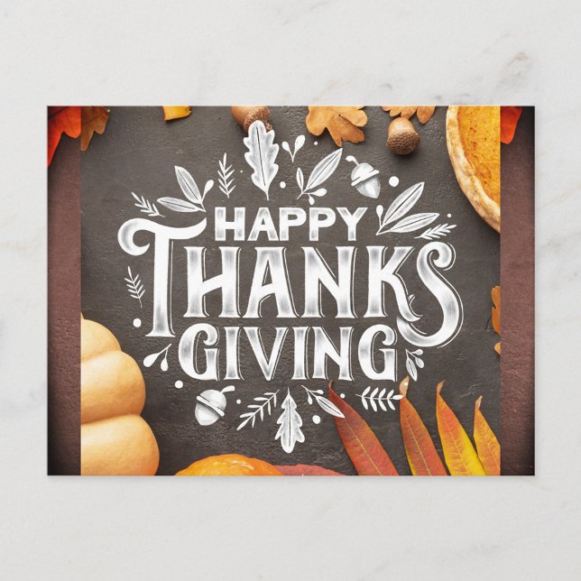 Happy Thanksgiving Postkarte (Happy Thanksgiving Holiday Postcards!)